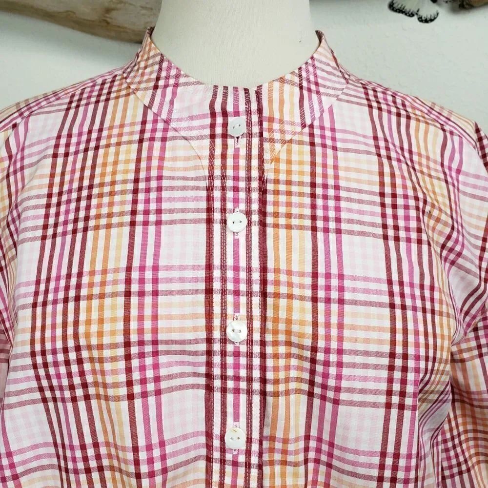 Orvis plaid button front tunic - Picture 6 of 6